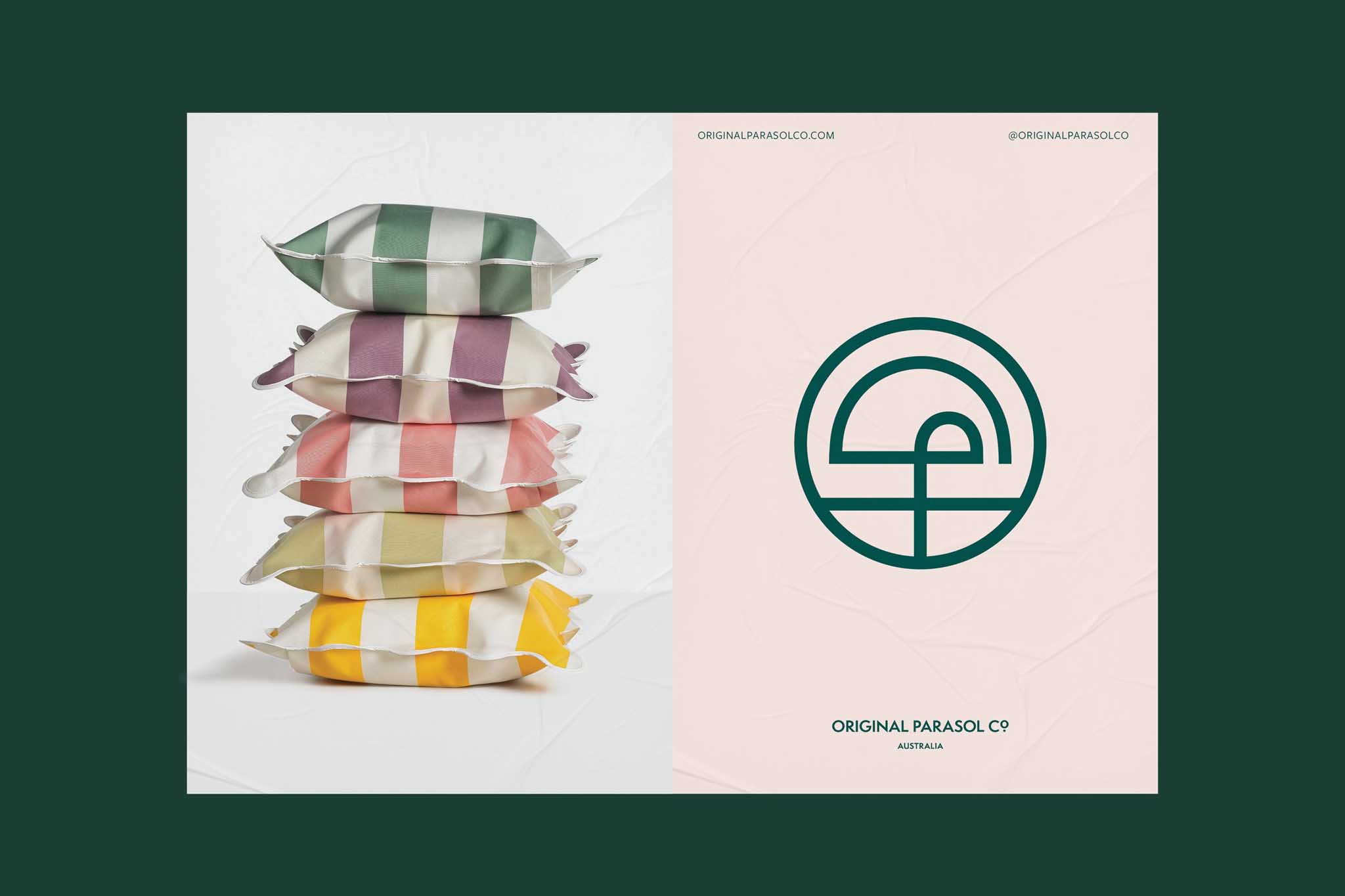 Original parasol & co. Australia styled cushion product photography.