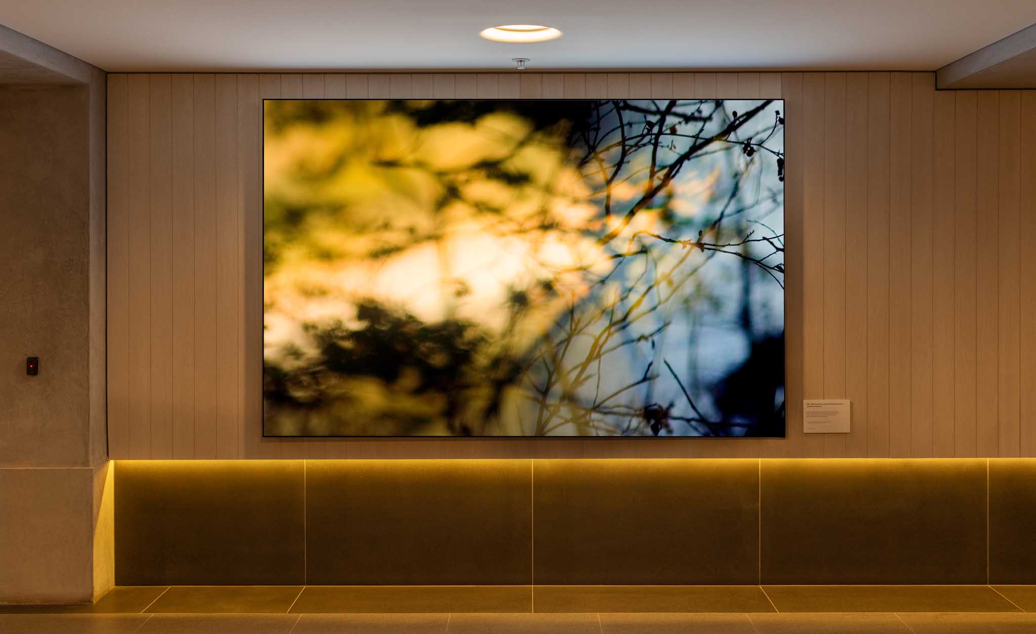 50 Albert Road, foyer, LED artwork by Saville Coble. - Southern Exposure from the Souther Exposure Series.