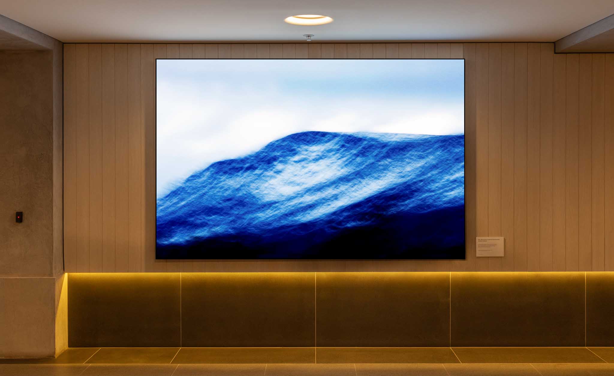 50 Albert Road, foyer, LED artwork by Saville Coble from the Souther Exposure Series.